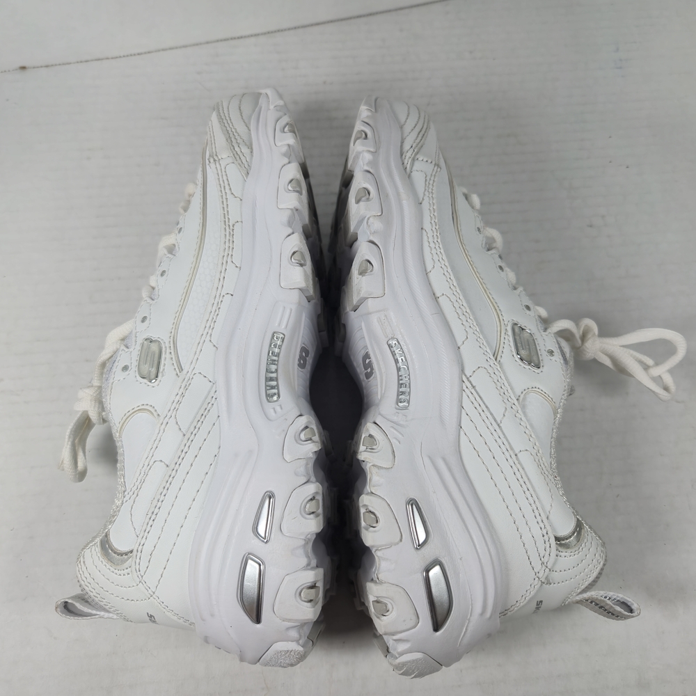 Skechers D'Lites Fresh Start Walking White and Silver Sneakers Size 5 1/2 Wide - Picture 10 of 13